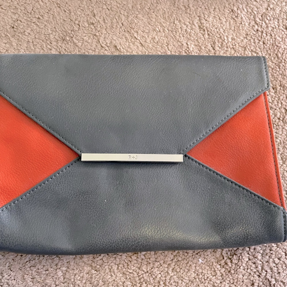 Beautiful orange and gray clutch